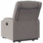 Sillón reclinable elevable tela gris taupe en Sillones | Comprar online en Foru.es