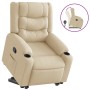 Sillón reclinable elevable de tela color crema en Sillones | Comprar online en Foru.es