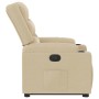 Sillón reclinable elevable de tela color crema en Sillones | Comprar online en Foru.es