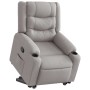 Sillón reclinable elevable de tela gris nube en Sillones | Comprar online en Foru.es