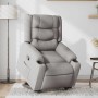 Sillón reclinable elevable de tela gris nube en Sillones | Comprar online en Foru.es