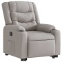Sillón reclinable elevable de tela gris nube en Sillones | Comprar online en Foru.es