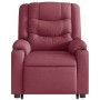 Sillón reclinable de masaje elevable tela rojo tinto en Sillones | Comprar online en Foru.es