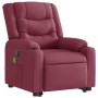 Sillón reclinable de masaje elevable tela rojo tinto en Sillones | Comprar online en Foru.es