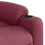 Sillón reclinable de masaje elevable tela rojo tinto en Sillones | Comprar online en Foru.es