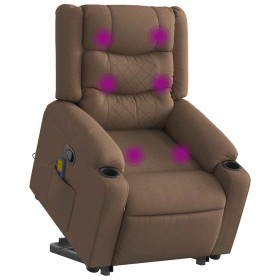 Silla de masaje reclinable de pie de tela marrón en Sillones | Comprar online en Foru.es