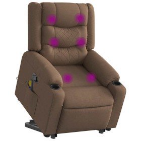 Silla de masaje reclinable de pie de tela marrón en Sillones | Comprar online en Foru.es