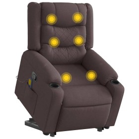 Silla de masaje reclinable de pie de tela marrón oscuro en Sillones | Comprar online en Foru.es