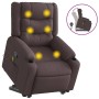 Silla de masaje reclinable de pie de tela marrón oscuro en Sillones | Comprar online en Foru.es