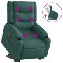 Silla de masaje reclinable de pie de tela verde oscura en Sillones | Comprar online en Foru.es