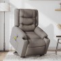 Sillón reclinable de masaje elevable tela gris taupé en Sillones | Comprar online en Foru.es