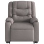 Sillón reclinable de masaje elevable tela gris taupé en Sillones | Comprar online en Foru.es