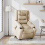 Silla de masaje reclinable de pie de tela color crema en Sillones | Comprar online en Foru.es