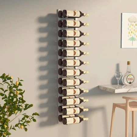 Wall wine rack for 24 white iron bottles by vidaXL, Wine racks - Ref: Foro24-340883, Price: 48,10 €, Discount: %