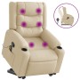 Silla de masaje reclinable de pie de tela color crema en Sillones | Comprar online en Foru.es