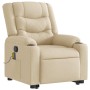 Silla de masaje reclinable de pie de tela color crema en Sillones | Comprar online en Foru.es