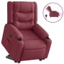 Sillón eléctrico reclinable elevable de tela rojo tinto en Sillones | Comprar online en Foru.es