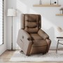 Sillón eléctrico reclinable elevable de tela marrón en Sillones | Comprar online en Foru.es