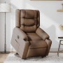 Sillón eléctrico reclinable elevable de tela marrón en Sillones | Comprar online en Foru.es