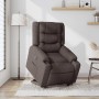 Sillón eléctrico reclinable elevable de tela marrón oscuro en Sillones | Comprar online en Foru.es