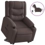 Sillón eléctrico reclinable elevable de tela marrón oscuro en Sillones | Comprar online en Foru.es