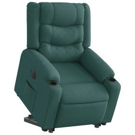 Sillón eléctrico reclinable elevable de tela verde oscuro en Sillones | Comprar online en Foru.es