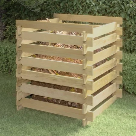 Compostador de listones madera pino impregnada 90x90x90 cm de vidaXL, Compostadores - Ref: Foro24-318377, Precio: 54,27 €, De...