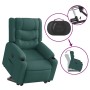 Sillón eléctrico reclinable elevable de tela verde oscuro en Sillones | Comprar online en Foru.es