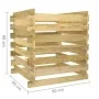 Compostador de listones madera pino impregnada 90x90x90 cm de vidaXL, Compostadores - Ref: Foro24-318377, Precio: 54,27 €, De...