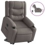 Sillón eléctrico reclinable elevable de tela gris taupe en Sillones | Comprar online en Foru.es