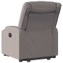 Sillón eléctrico reclinable elevable de tela gris taupe en Sillones | Comprar online en Foru.es