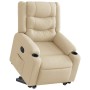 Sillón eléctrico reclinable elevable de tela color crema en Sillones | Comprar online en Foru.es