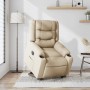 Sillón eléctrico reclinable elevable de tela color crema en Sillones | Comprar online en Foru.es
