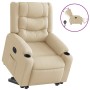 Sillón eléctrico reclinable elevable de tela color crema en Sillones | Comprar online en Foru.es