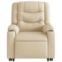 Sillón eléctrico reclinable elevable de tela color crema en Sillones | Comprar online en Foru.es