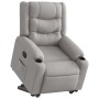 Sillón eléctrico reclinable elevable de tela gris nube en Sillones | Comprar online en Foru.es