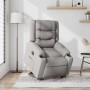 Sillón eléctrico reclinable elevable de tela gris nube en Sillones | Comprar online en Foru.es