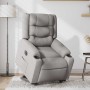 Sillón eléctrico reclinable elevable de tela gris nube en Sillones | Comprar online en Foru.es