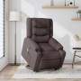 Sillón masaje eléctrico reclinable elevable tela marrón oscuro en Sillones | Comprar online en Foru.es