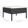 Set muebles de jardín 11 pzas y cojines ratán sintético negro de vidaXL, Conjuntos de jardín - Ref: Foro24-3094504, Precio: 9...