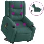 Sillón masaje eléctrico reclinable elevable tela verde oscuro en Sillones | Comprar online en Foru.es