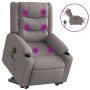 Sillón de masaje eléctrico reclinable elevable tela taupé en Sillones | Comprar online en Foru.es