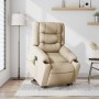 Sillón de masaje eléctrico reclinable elevable tela crema en Sillones | Comprar online en Foru.es