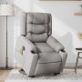 Sillón de masaje eléctrico reclinable elevable tela gris nube en Sillones | Comprar online en Foru.es