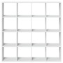 Estantería librería madera ingeniería blanca 137,5x29x137,5 cm en Librerías y estanterías | Comprar online en Foru.es