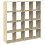 Estantería madera de ingeniería roble Sonoma 137,5x29x137,5 cm en Librerías y estanterías | Comprar online en Foru.es