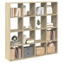 Estantería madera de ingeniería roble Sonoma 137,5x29x137,5 cm en Librerías y estanterías | Comprar online en Foru.es