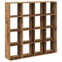 Estantería madera de ingeniería envejecida 137,5x29x137,5 cm en Librerías y estanterías | Comprar online en Foru.es