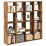 Estantería madera de ingeniería envejecida 137,5x29x137,5 cm en Librerías y estanterías | Comprar online en Foru.es