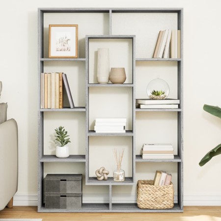 Estantería madera de ingeniería gris Sonoma 102x29x143 cm en Librerías y estanterías | Comprar online en Foru.es